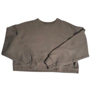 Girlfriend Collectiveolive Crop Sweatshirt Olive Medium